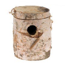 Parakeet birch log nesting box (1)